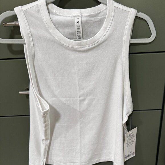 lululemon Classic Fit Cotton Blend Tank Size 10 NWT - Picture 2 of 7